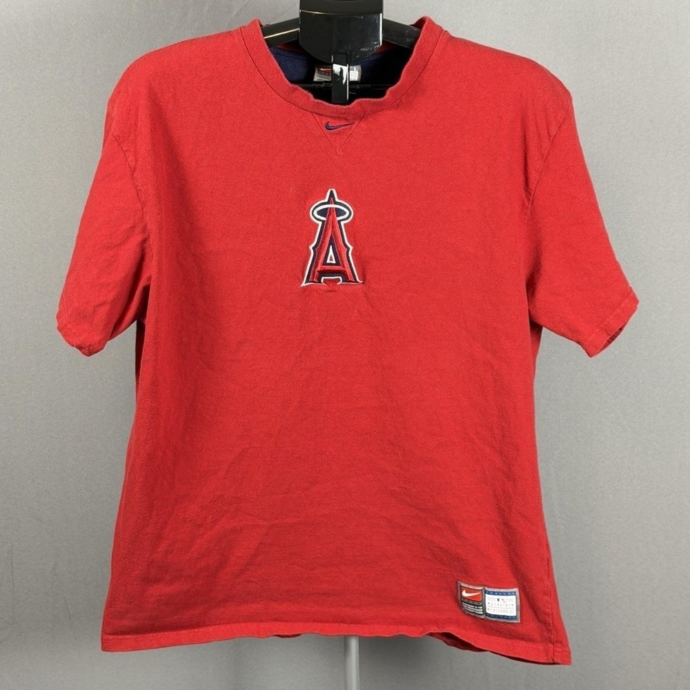 Los Angeles‎ Angels Shirt Mens Large Red MLB Baseball Short Sleeve Nike